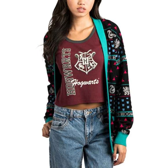 Bioworld - Harry Potter Hogwarts House Holiday Cardigan - Picture 2 of 4